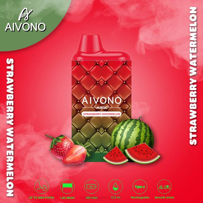 Vape En Gros Suisse - Aivono AIM MAGIC cigarette de boîte de 5800 bouches pastèque fraise 446J99