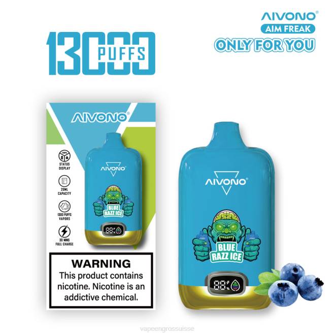 Cigarette Electronique En Gros - Aivono AIM FREAK 13000 glace bleue 446J242
