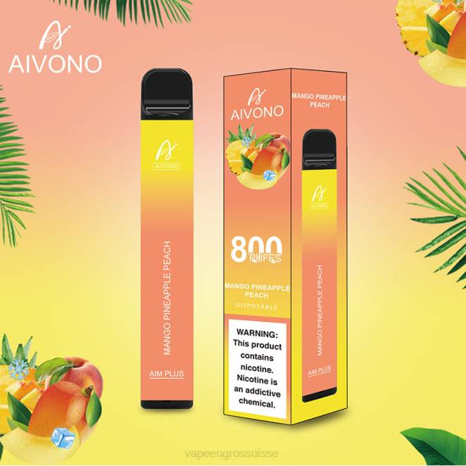 Cigarette Electronique En Gros - Aivono AIM PLUS 800 mangue ananas pêche 446J186
