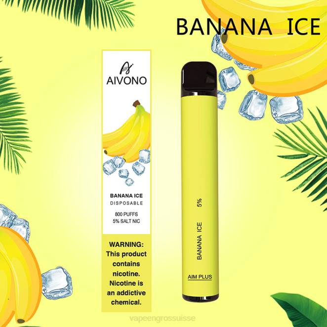 Cigarette Électronique Genève - Aivono AIM PLUS 800 glace à la banane 446J171