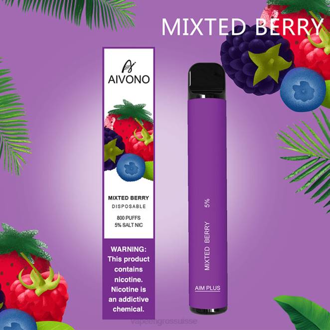 E Liquide Suisse - Aivono AIM PLUS 800 baies mélangées 446J188