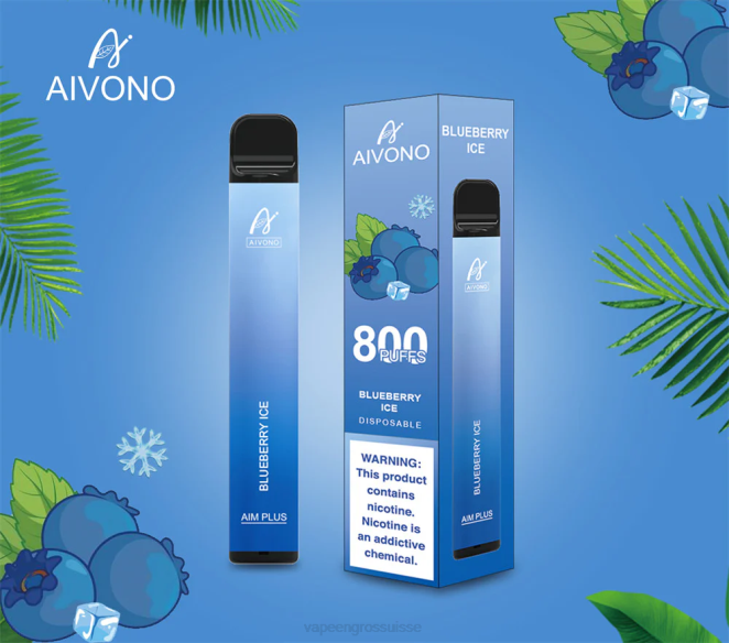 Eliquide En Gros - Aivono AIM PLUS 800 glace aux myrtilles 446J175