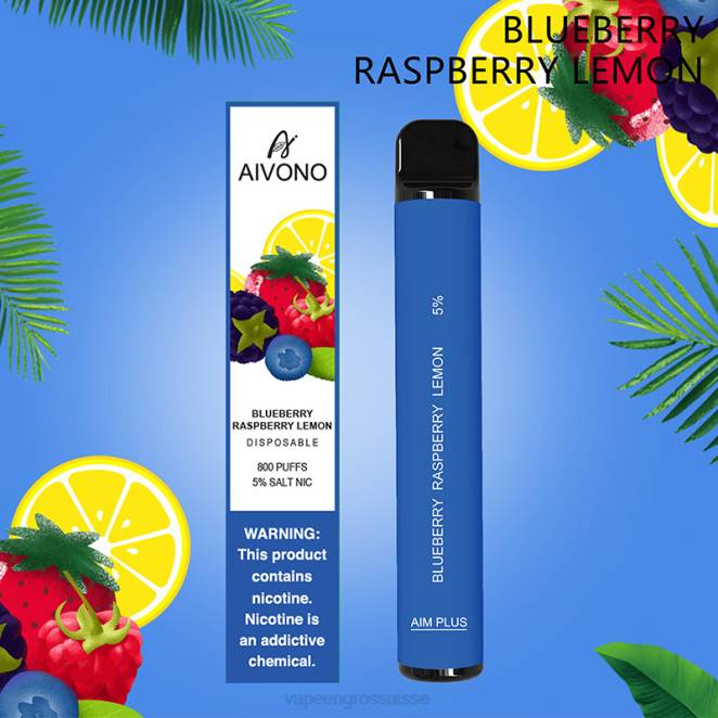 Vape En Gros - Aivono AIM PLUS 800 myrtille framboise citron 446J173