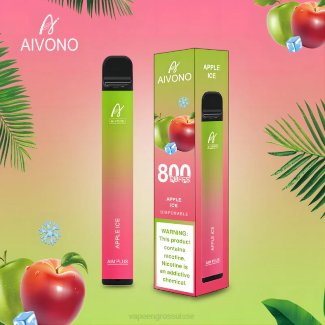 Vape Genève - Aivono AIM PLUS 800 glace aux pommes 446J170