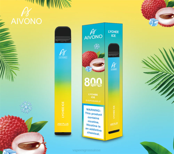 Vape Jetable Prix - Aivono AIM PLUS 800 glace au litchi 446J182