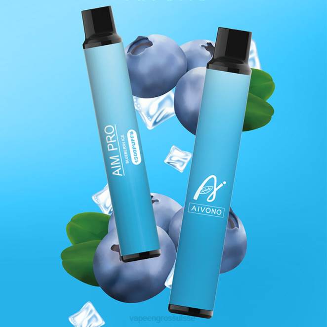 Magasin Vape Genève - Aivono AIM PRO 1500 glace aux myrtilles 446J163
