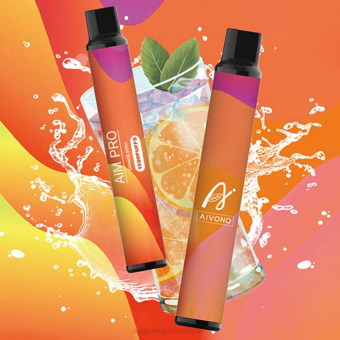 Vapotage Suisse - Aivono AIM PRO 1500 soda à l'orange 446J165