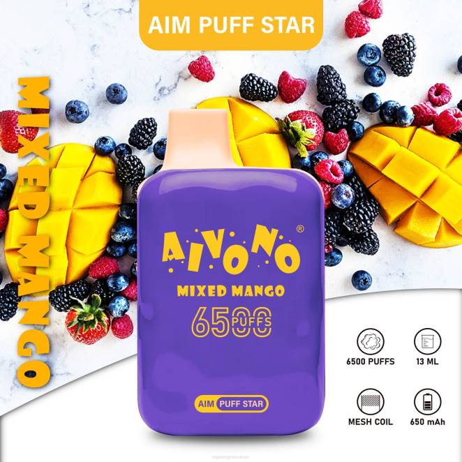 Vape Genève - Aivono AIM PUFF STAR 6500 mangue mélangée 446J296