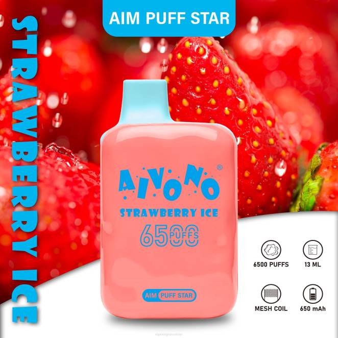 Vapoteuse En Gros - Aivono AIM PUFF STAR 6500 glace à la fraise 446J288