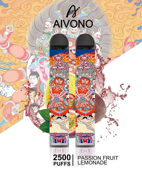 Eliquide En Gros - Aivono AIM SNAKE 2500 limonade aux fruits de la passion 446J315