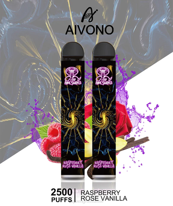 Magasin Vape Genève - Aivono AIM SNAKE 2500 framboise rose vanille 446J317