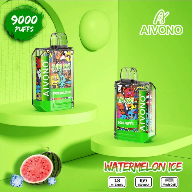 E Liquide Suisse - Aivono AIM XXL Autocollant bouche 9000 transparent glace à la pastèque 446J48