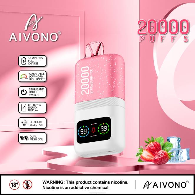 Cigarette Electronique En Gros - Aivono AIM magic 20000 glace à la fraise 446J74