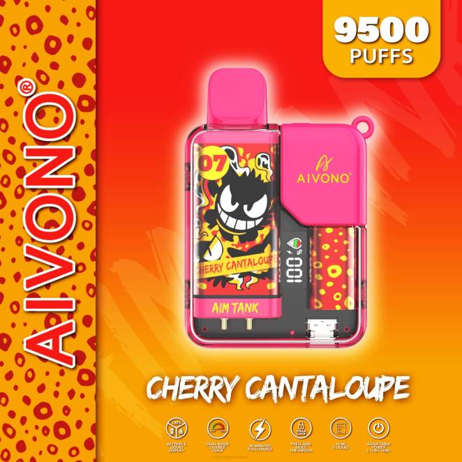 Cigarette Électronique Genève - Aivono AIM TANK 9500 cantaloup cerise 446J45