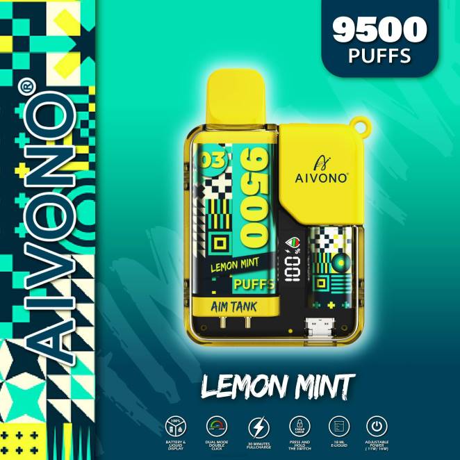 Eliquide En Gros - Aivono AIM TANK 9500 menthe citronnée 446J35