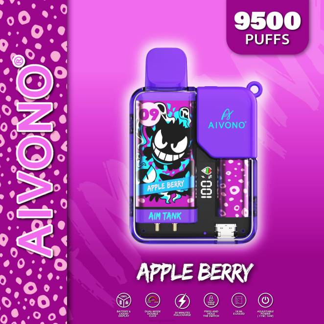 Vape En Gros Suisse - Aivono AIM TANK 9500 baie de pomme 446J43