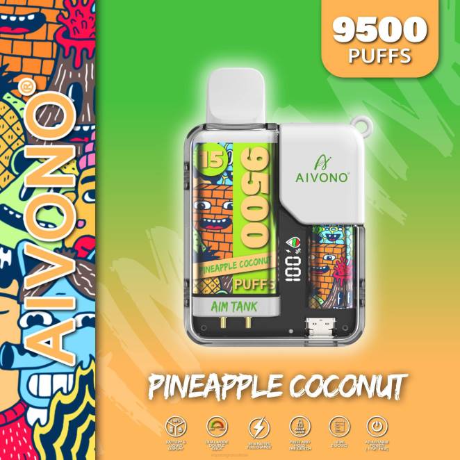 Vaporizer Zurich - Aivono AIM TANK 9500 ananas noix de coco 446J40