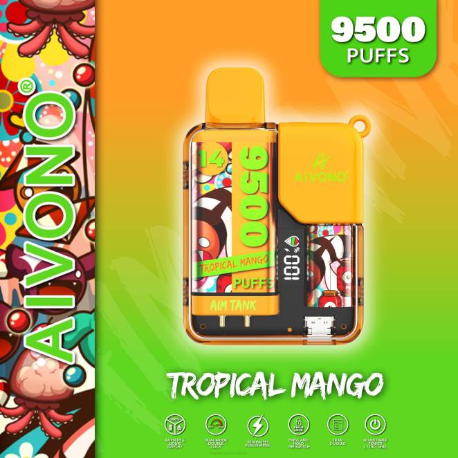 Vapotage Suisse - Aivono AIM TANK 9500 mangue tropicale 446J39