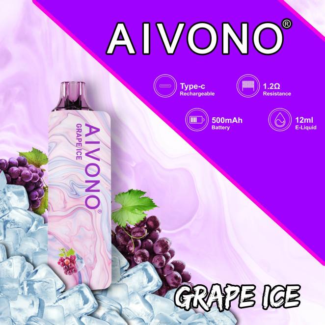 Cigarette Electronique En Gros - Aivono AIM GUN 7000 glace aux raisins 446J102