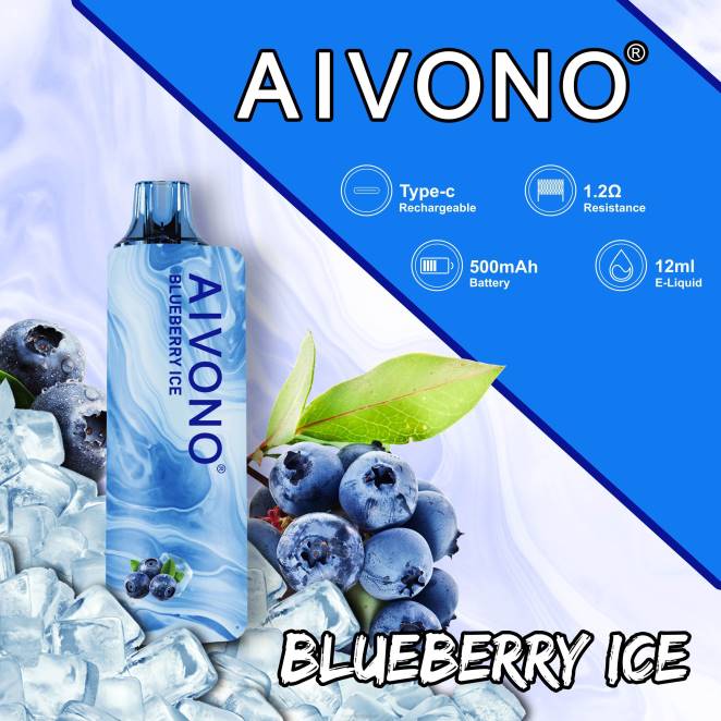 E Liquide Suisse - Aivono AIM GUN 7000 glace aux myrtilles 446J104