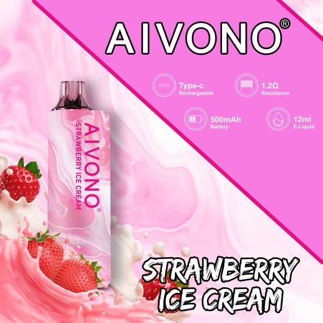 Eliquide En Gros - Aivono AIM GUN 7000 glace à la fraise 446J105
