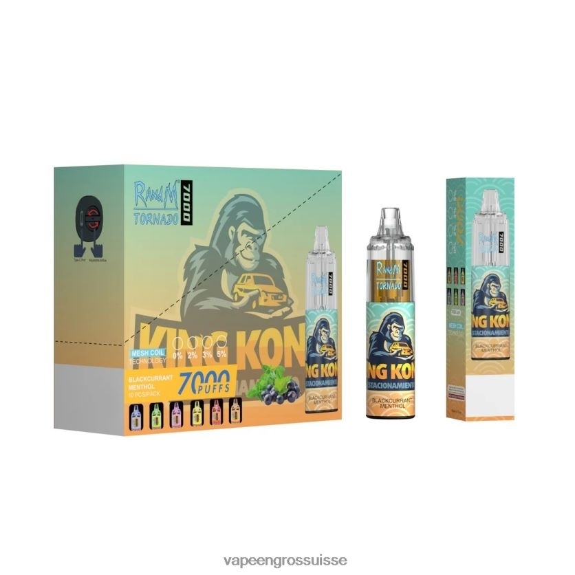 Vape En Gros Suisse - jetable 82F2421 RandM Tornado 7000 5%