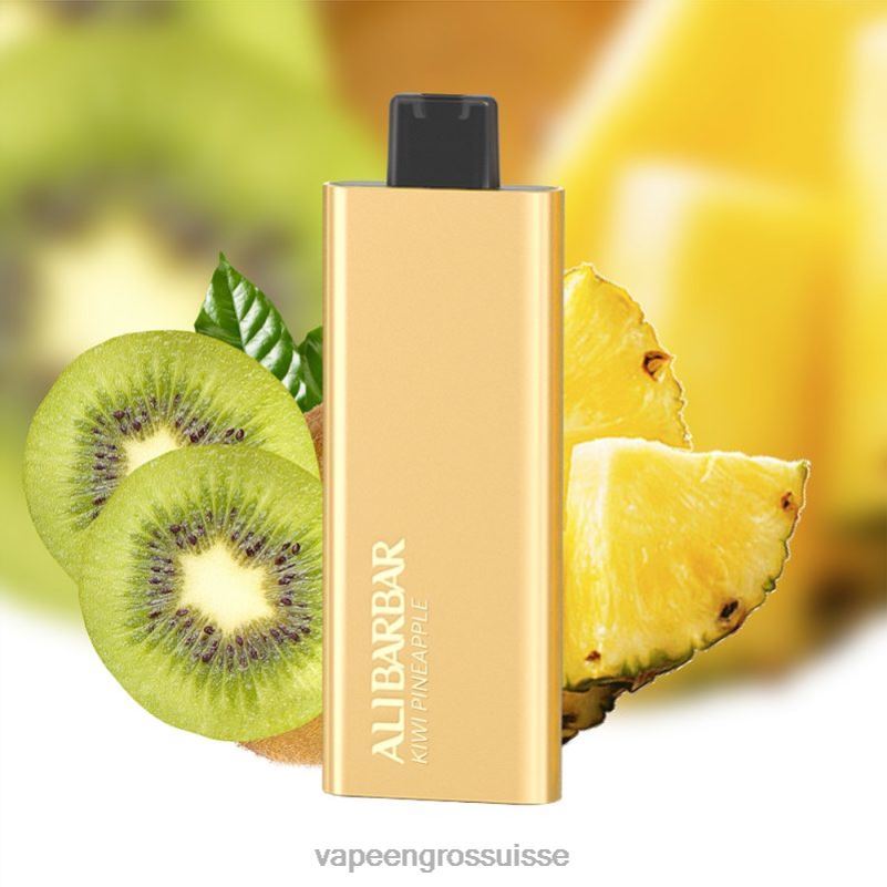 Magasin Vape Genève - Alibarbar Pandora 7000 vapes jetables ananas kiwi V084P57