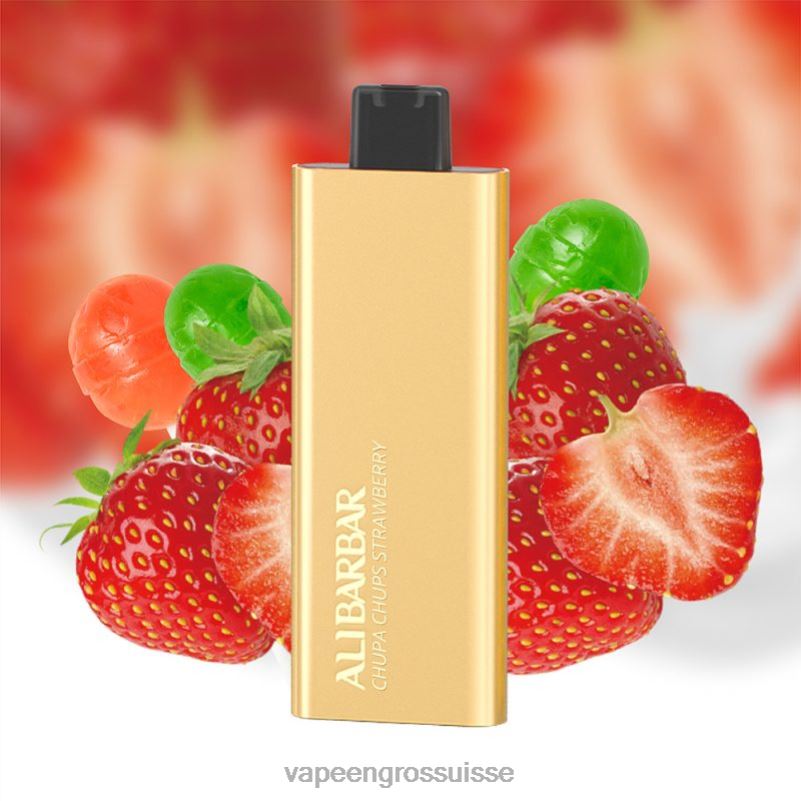 Vape En Gros - Alibarbar Pandora 7000 vapes jetables Chupa Chups fraise V084P53