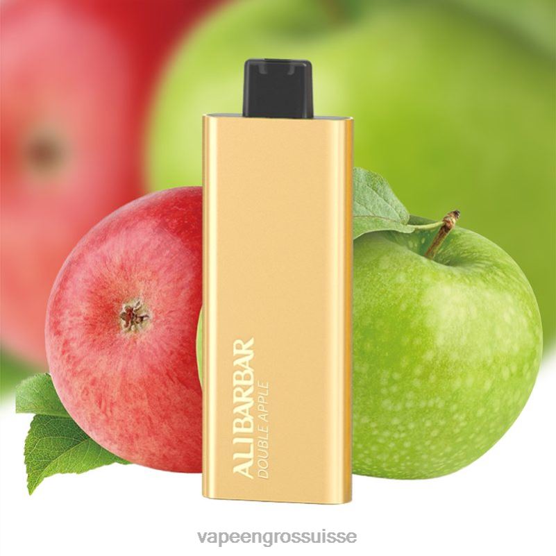 Vape Genève - Alibarbar Pandora 7000 vapes jetables double pomme V084P66