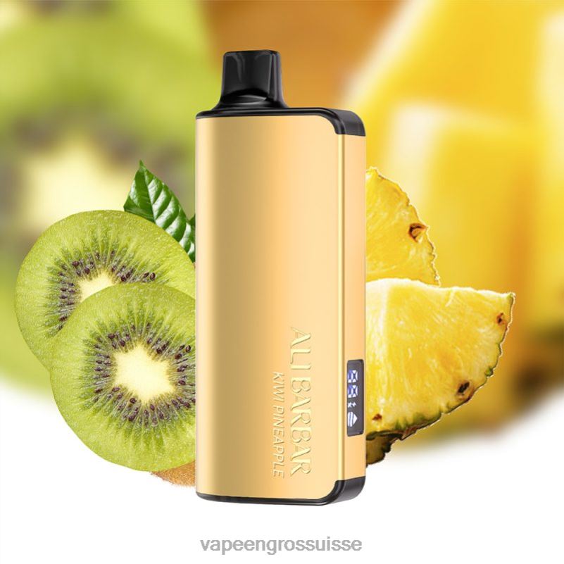 E Liquide Suisse - Alibarbar Ingot 20000 vapes jetables ananas kiwi V084P38