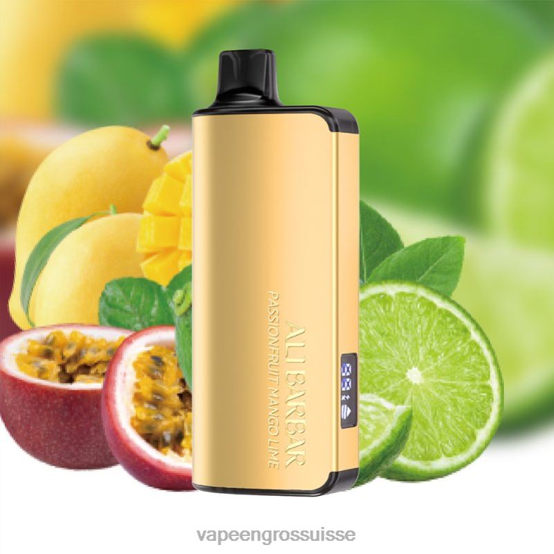 Eliquide En Gros - Alibarbar Ingot 20000 vapes jetables fruit de la passion mangue citron vert V084P39