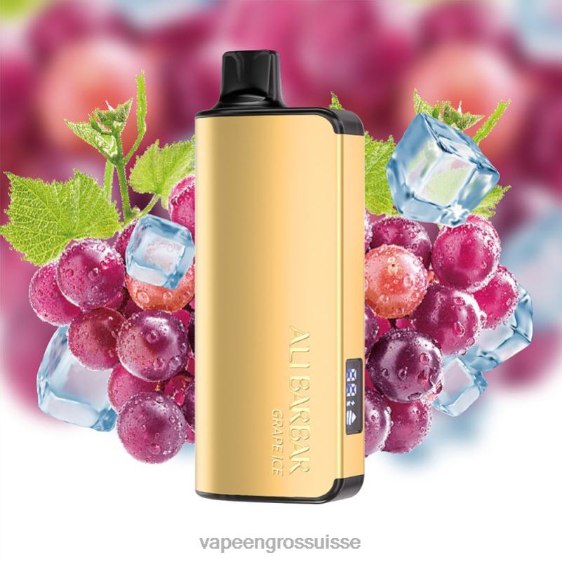 Vape En Gros - Alibarbar Ingot 20000 vapes jetables glace aux raisins V084P37