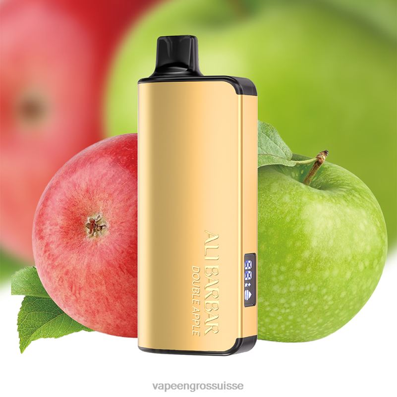 Vaporizer Zurich - Alibarbar Ingot 9000 vapes jetables double pomme V084P28