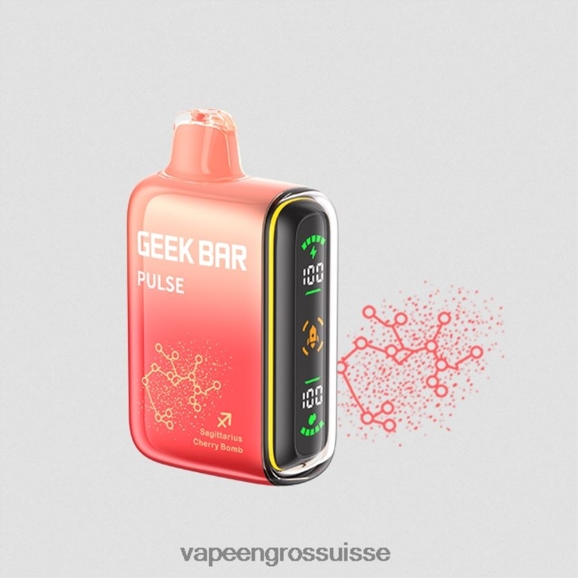 E Liquide Suisse - Bombe cerise 82F24272 GEEK BAR Pulse édition zodiaque 7500 bouffées/15000 bouffées