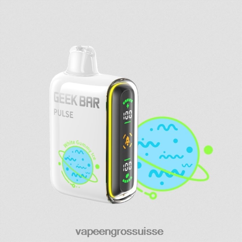 E Liquide Suisse - glace gommeuse blanche 82F24283 GEEK BAR Pulse édition planète 7500 bouffées/15000 bouffées