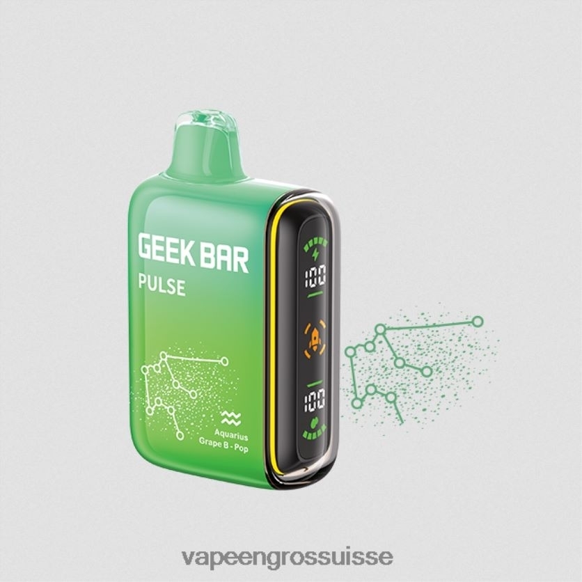 Vape En Gros - coup de raisin pop 82F24271 GEEK BAR Pulse édition zodiaque 7500 bouffées/15000 bouffées