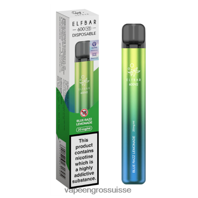 Vape Suisse Pas Cher - limonade bleue 82F242274 ELFBAR 600V2 20mg