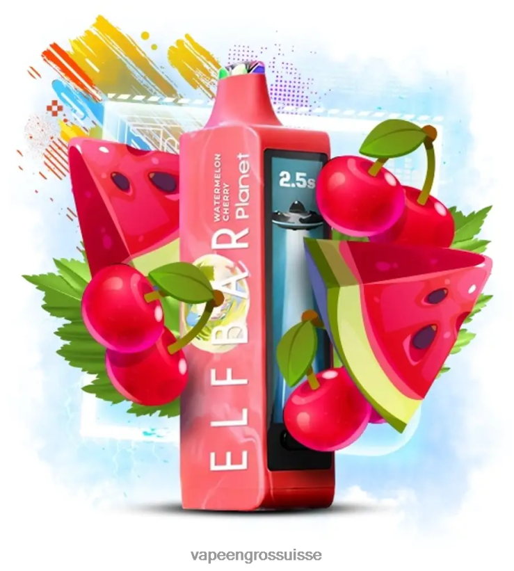 Eliquide En Gros - cerise pastèque Elf Bar Planet 25000 L6J2J621
