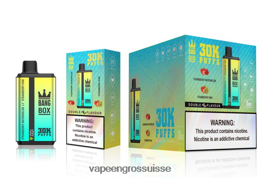 Cigarette Electronique En Gros - Bang Box 30 000 bouffées double saveurs fraise pastèque & fraise kiwi F4426H64