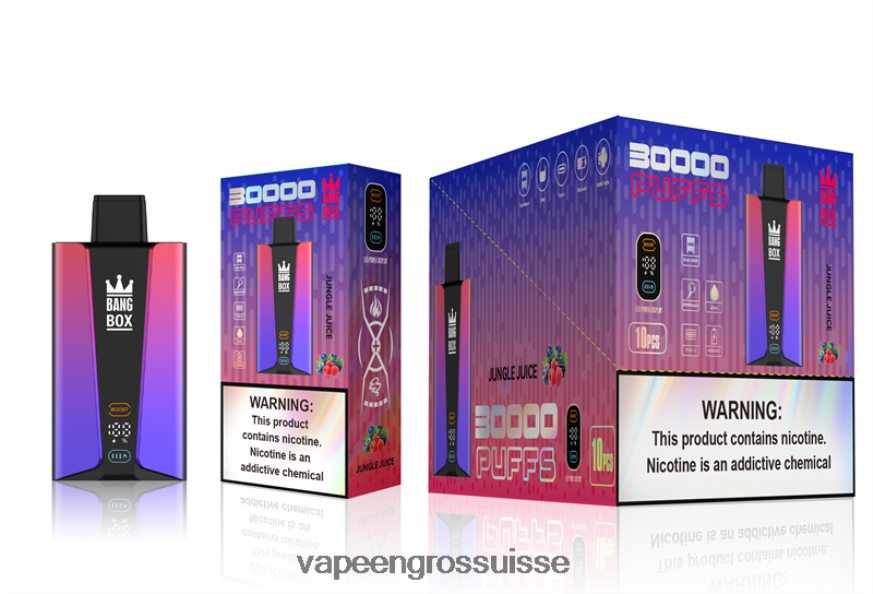 Cigarette Electronique En Gros - Bang Box Écran intelligent de 30 000 bouffées jus de jungle F4426H78