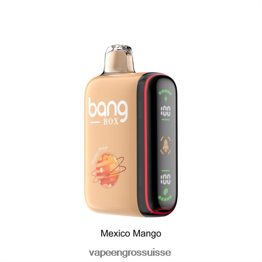 Cigarette Électronique Genève - Bang Box Affichage de puissance intelligent de 9 000 à 18 000 bouffées mangue mexicaine F4426H31