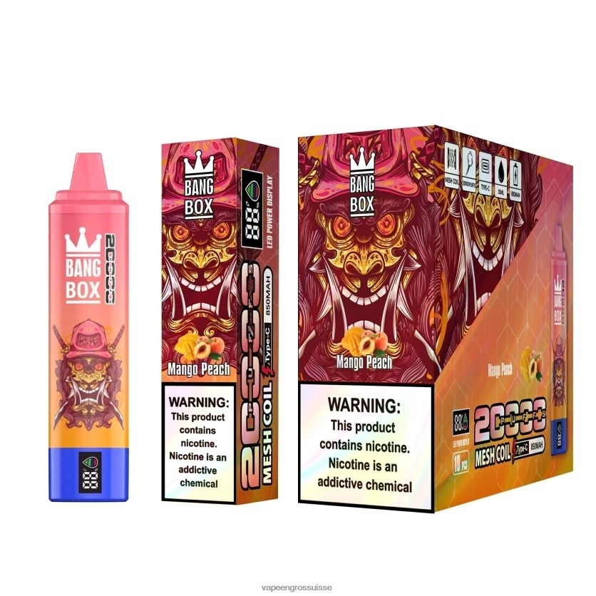 Eliquide En Gros - pêche à la mangue 82F242128 Bang Box 20000