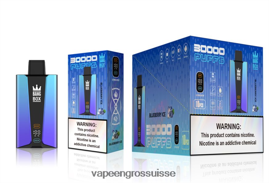 Vape En Gros - Bang Box Écran intelligent de 30 000 bouffées glace aux myrtilles F4426H79