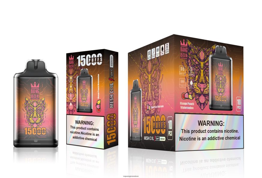 Vape En Gros - Bang Box s1-15000 bouffées mangue pêche pastèque F4426H107