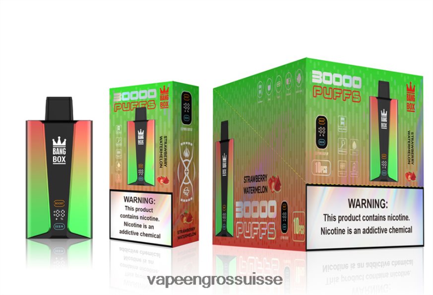 Vape En Gros Suisse - Bang Box Écran intelligent de 30 000 bouffées pastèque fraise F4426H75