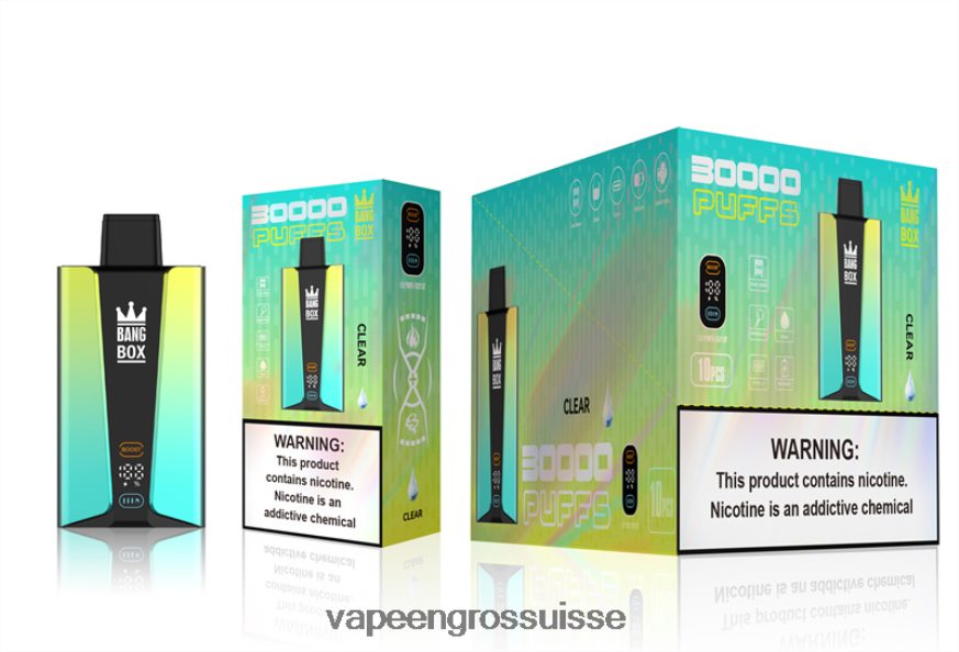 Vape Genève - Bang Box Écran intelligent de 30 000 bouffées clair F4426H76