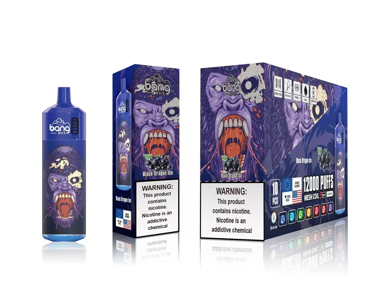Vape Genève - glace de dragon noir 82F242123 Bang Box 12000 bouffées