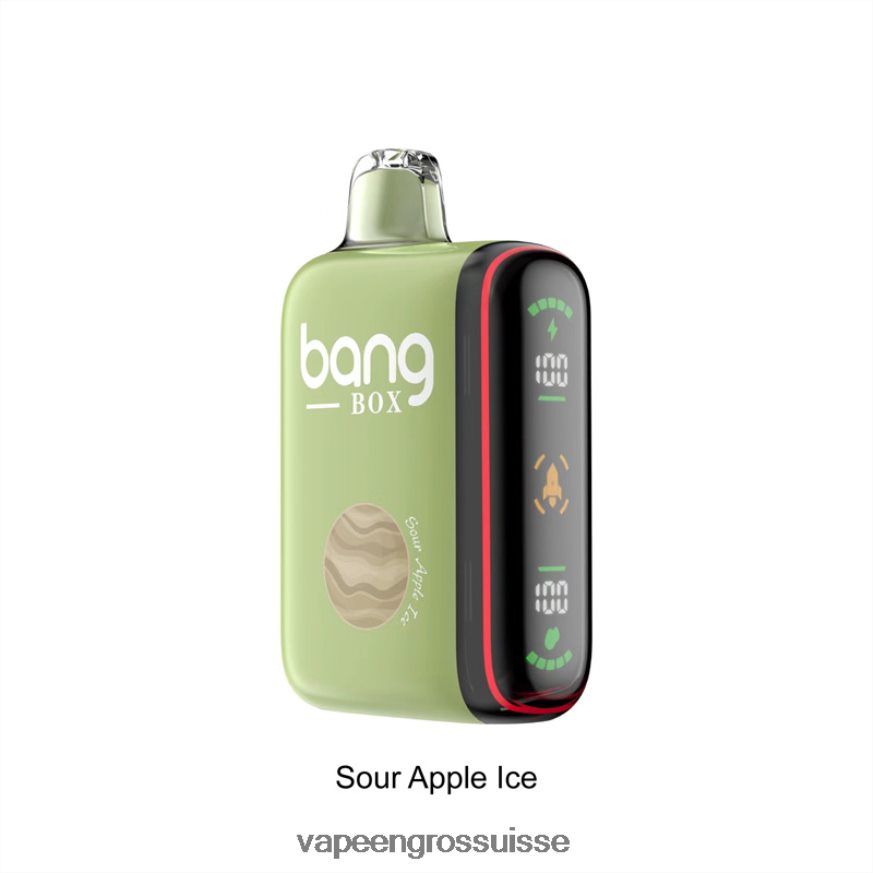Vape Jetable Prix - Bang Box Affichage de puissance intelligent de 9 000 à 18 000 bouffées glace à la pomme aigre F4426H28