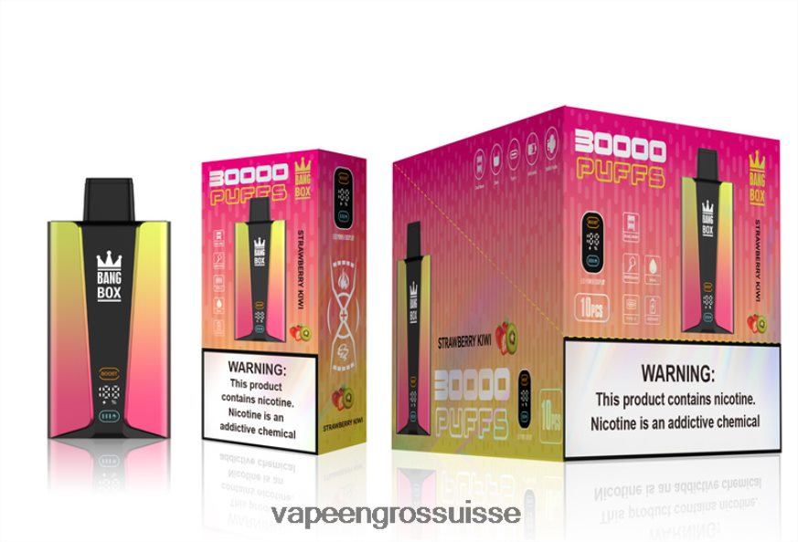 Vape Jetable Prix - Bang Box Écran intelligent de 30 000 bouffées fraise-kiwi F4426H74