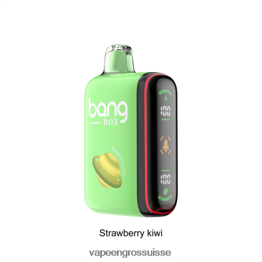 Vape Jetable Suisse - Bang Box Affichage de puissance intelligent de 9 000 à 18 000 bouffées fraise-kiwi F4426H27